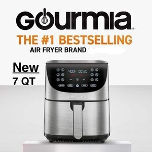 New Gourmia Stainless Steel Air Fryer 7 QT & box ⭐️⭐️⭐️⭐️